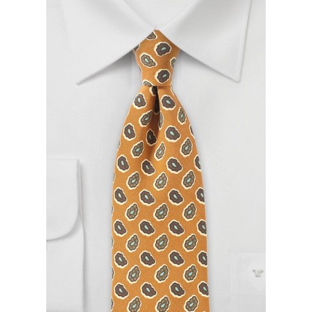 Curry Colored Vintage Paisley Tie