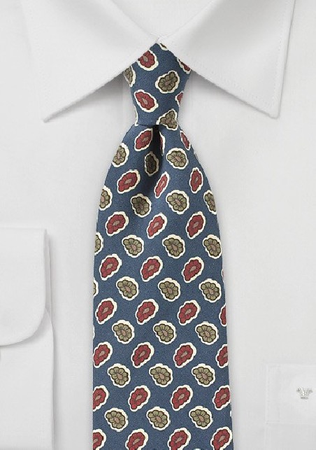 Vintage Teal Pop-Art Paisley Tie