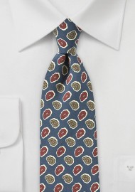 Vintage Teal Pop-Art Paisley Tie