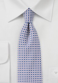 Modern Foulard Print Tie in Light Blue