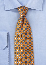 Graphics Print Tie in Orange