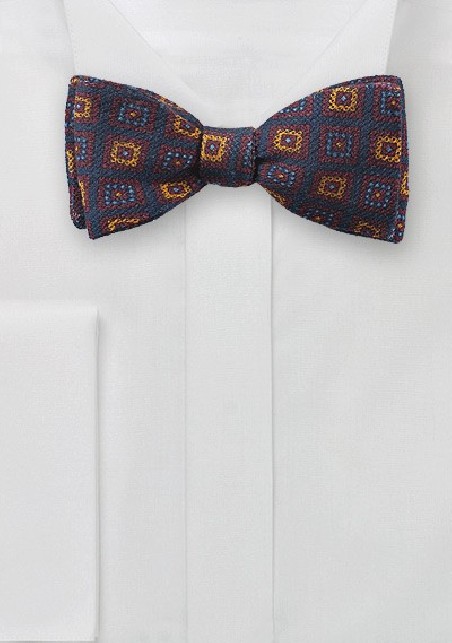 Vintage Medallion Print Bow Tie