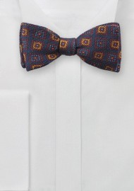 Vintage Medallion Print Bow Tie
