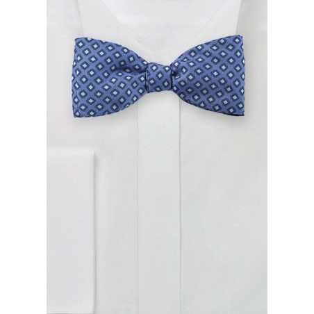 Geo Check Bow Tie in Blue