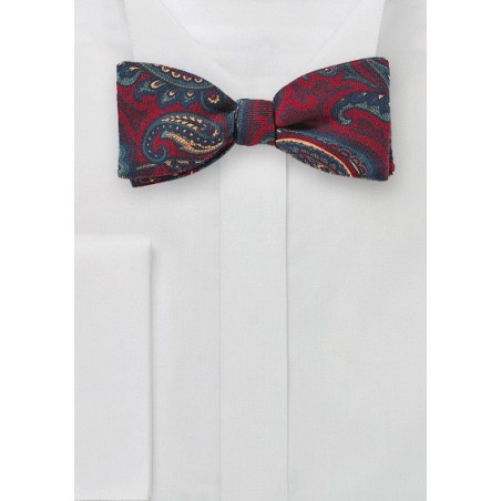 60s Print Paisley Bow Tie