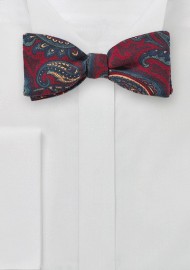 60s Print Paisley Bow Tie