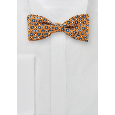 Graphics Print Bow Tie in Orange