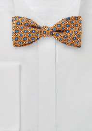 Graphics Print Bow Tie in Orange