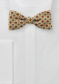 Geo Print Bow Tie in yellow, Blue, and Red