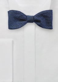 Silk Bow Tie in Metallic Blue