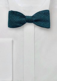 Metallic Silk Bow tie in Teal