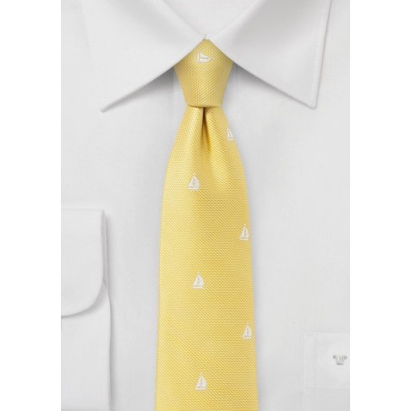 Nautical Summer Tie in Bright Yellow