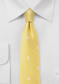 Nautical Summer Tie in Bright Yellow