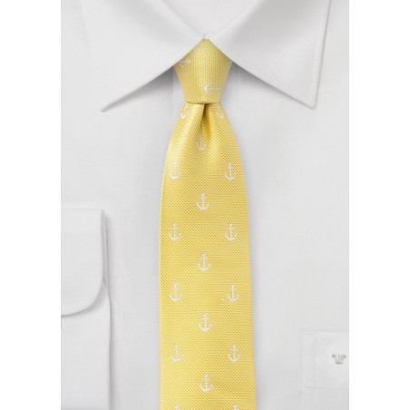 Anchor Summer Tie in Yellow