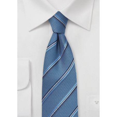 Indigo Striped Silk Tie