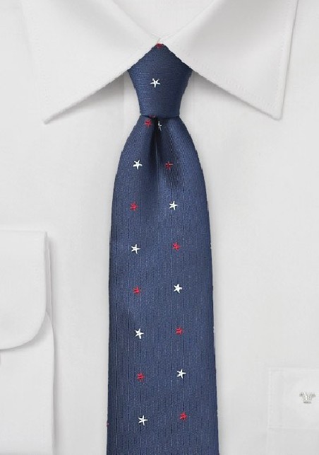 Red and White Stars on Navy