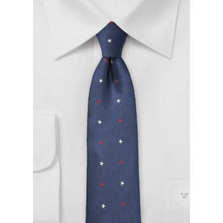 Red and White Stars on Navy