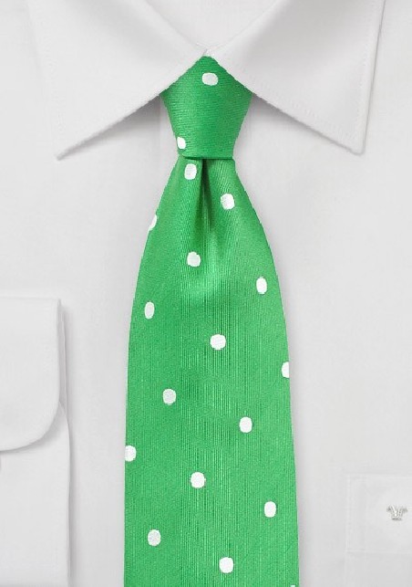 Kelly Green Polka Dot Tie
