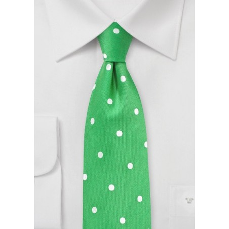 Kelly Green Polka Dot Tie