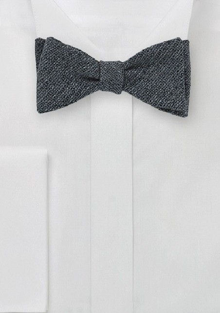 Merino Wool Bow Tie in Midnight