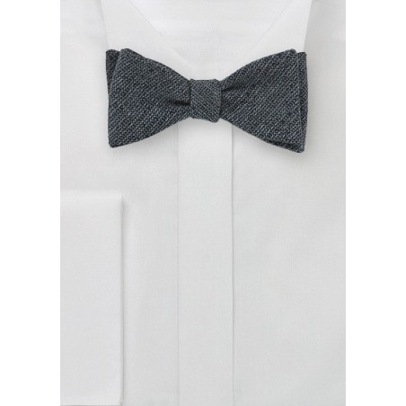 Merino Wool Bow Tie in Midnight