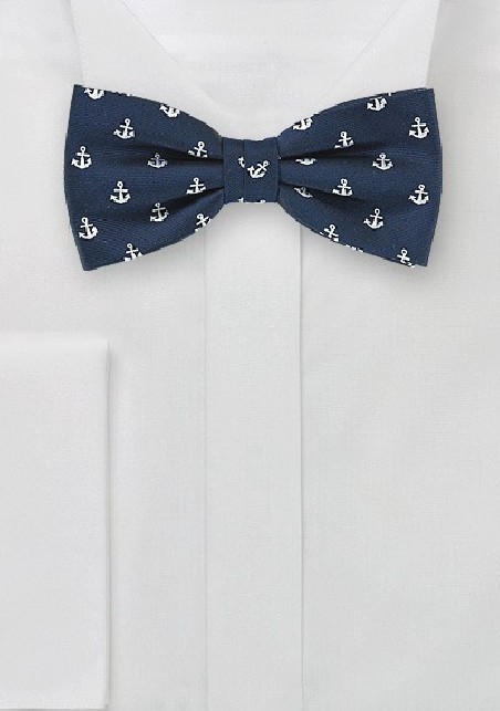 Nautical Bow Tie in Navy