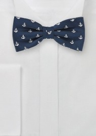 Nautical Bow Tie in Navy