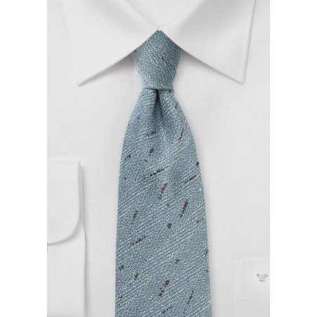 Light Blue Herringbone Wool Tie