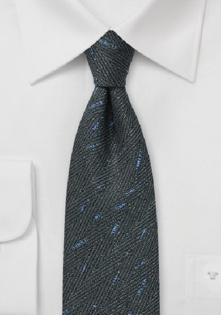 Smoke Gray Herringbone Tie