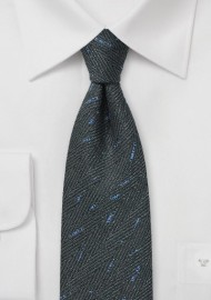 Smoke Gray Herringbone Tie