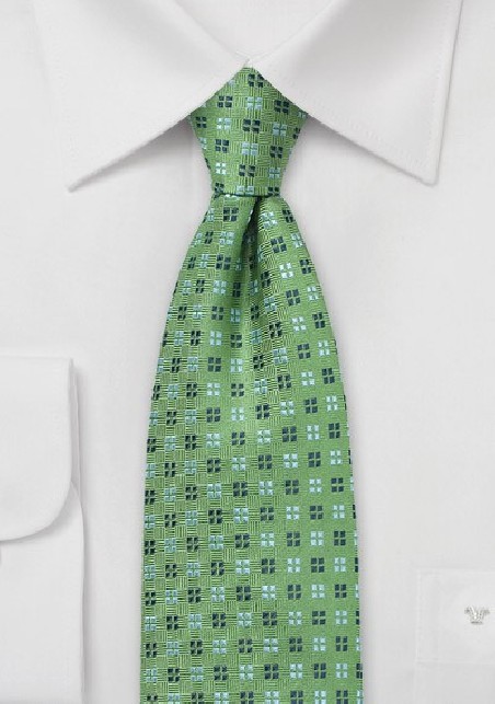 Amazon Green Woven Silk Tie