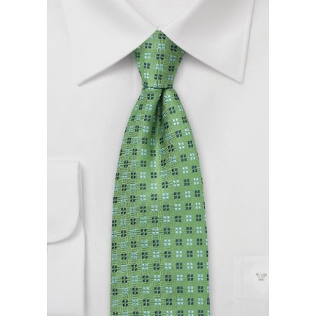 Amazon Green Woven Silk Tie