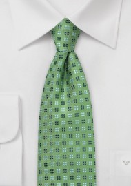 Amazon Green Woven Silk Tie