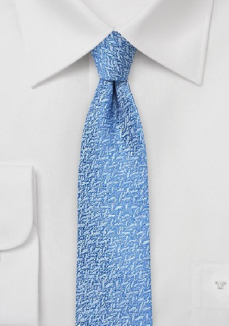 Air Blue Textured Skinny Tie