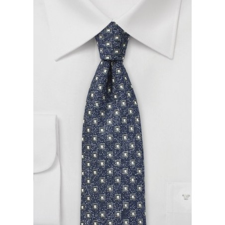 Vintage Winter Checks in Navy