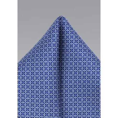 Ink Blue Graphic Print Pocket Square