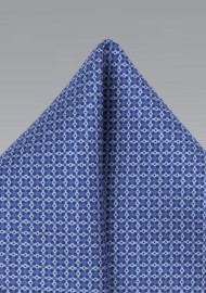 Ink Blue Graphic Print Pocket Square
