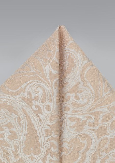 Classic Champagne Wedding Pocket Square