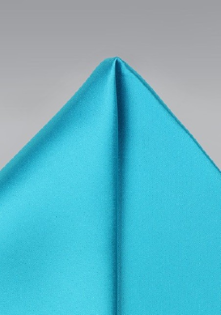 Bright Aqua Mens Pocket Square