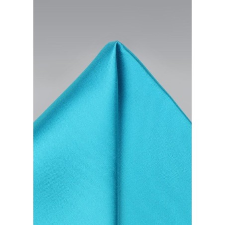 Bright Aqua Mens Pocket Square
