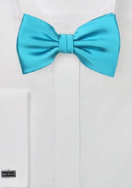 Bright Aqua Mens Bow Tie