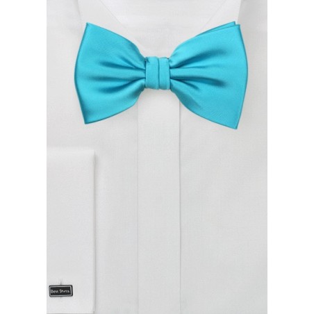 Bright Aqua Mens Bow Tie