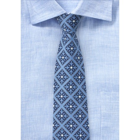 Geometric Tiles in Blue