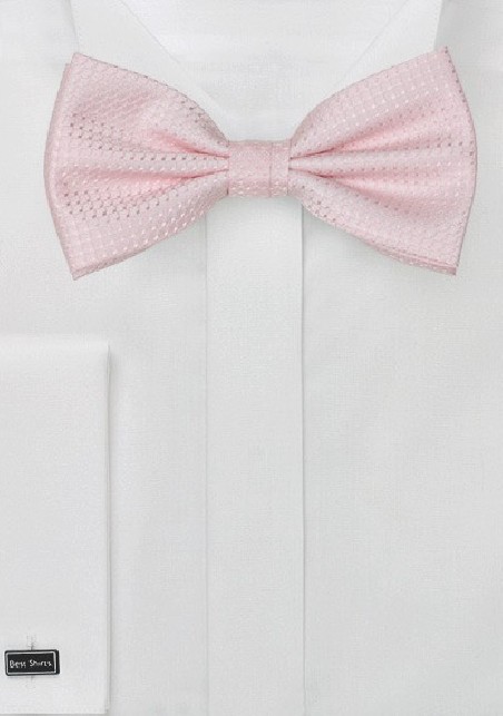Textured Pink Mens Bow Tie