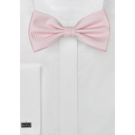 Textured Pink Mens Bow Tie