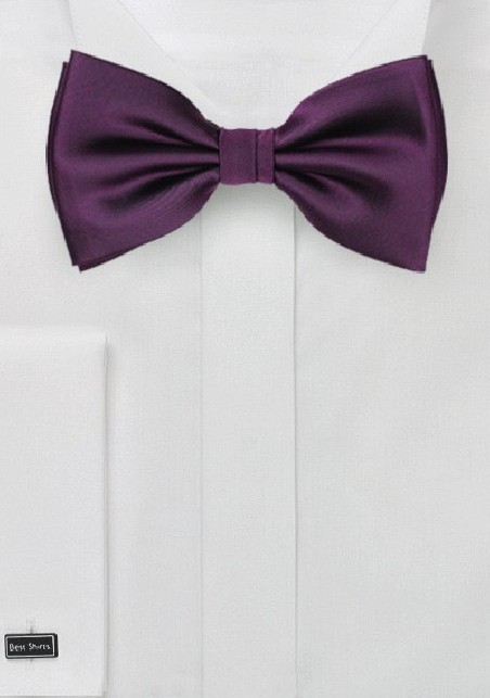 Solid Bow Tie in Berry