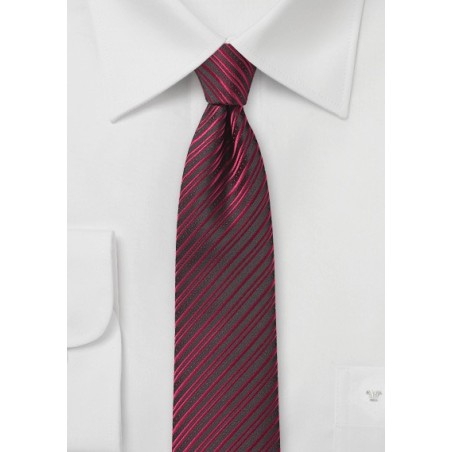 Cherry Red Skinny Tie