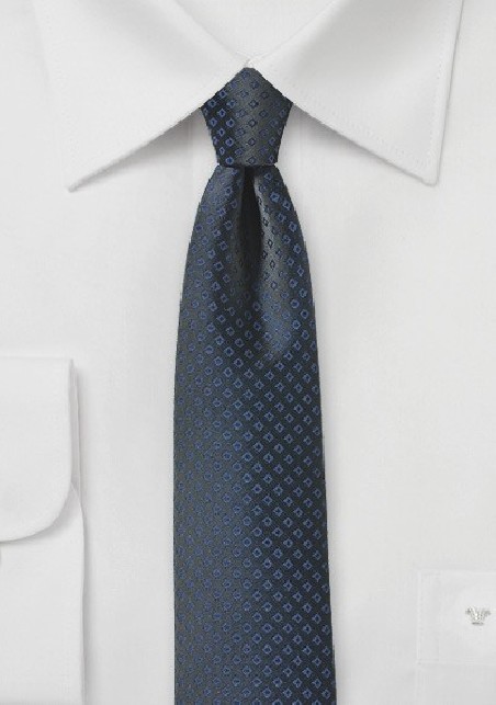 Midnight Blue Skinny Designer Tie