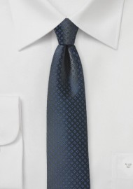 Midnight Blue Skinny Designer Tie