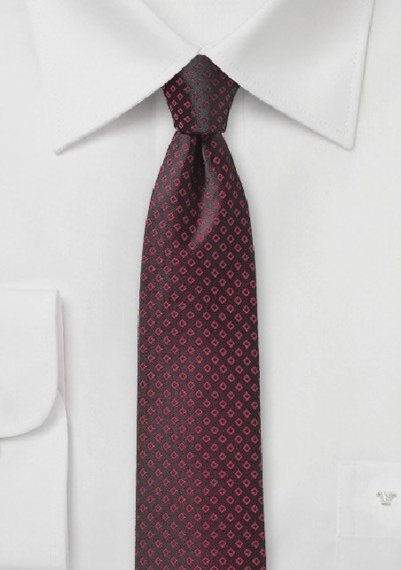 Dark Port Red Skinny Tie